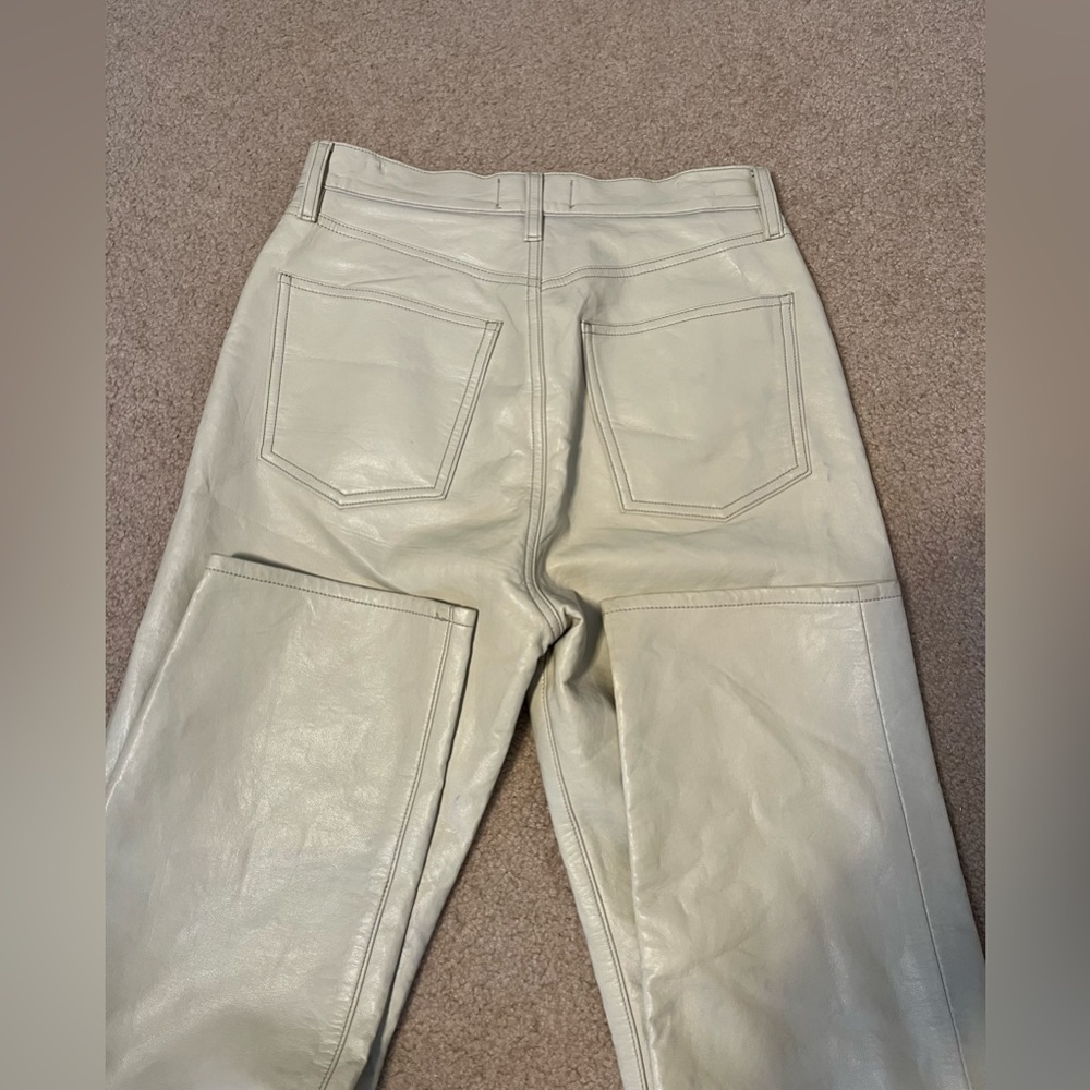 AGOLDE 90’s Pinched Waist High Rise Recycled Leather Pants - Picture 11 of 12